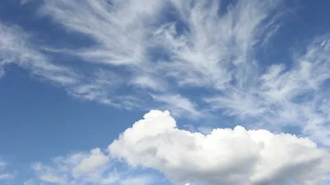 White cloud motion and blue sky background,Time-lapse Stock Footage 227078005