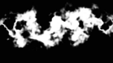 White cloud motion on transparent background Stock Footage 234870965
