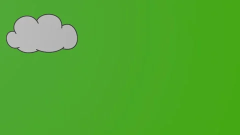The white cloud moves in isolation on the green screen Stock Footage 282659159