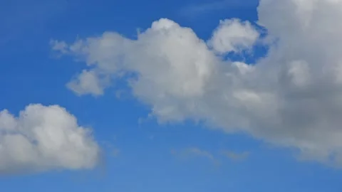 White cloud moving on blue sky. Stock Footage 136312546
