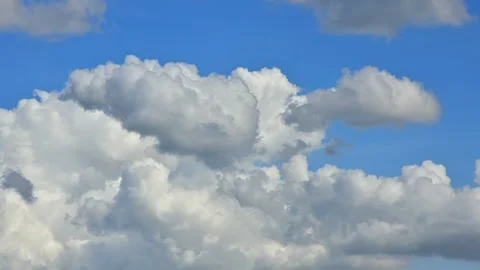 White cloud moving on blue sky. Stock Footage 136312591