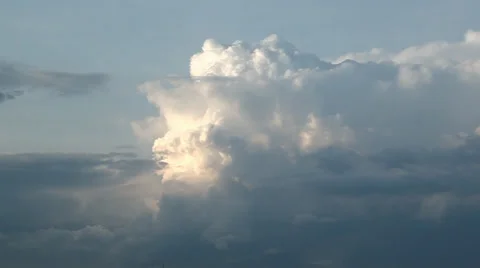 A white cloud moving on sky Stock Footage 35251091