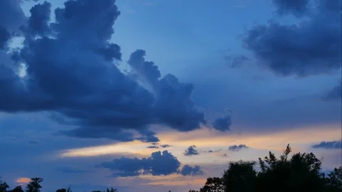 White cloud moving time lapse. Stock Footage 98483695
