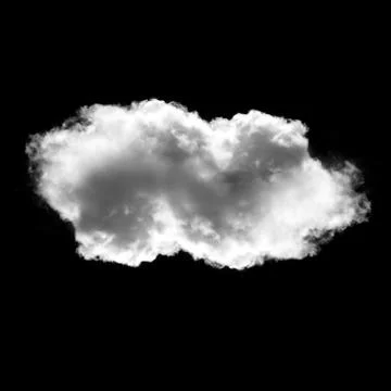 White cloud over black background Stockillustratie