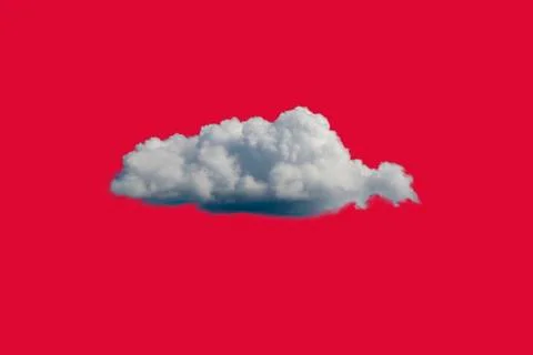 White Cloud on Red Sky or Background. Stock Photos