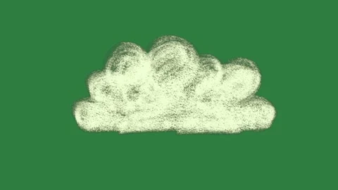 White cloud on screen cartoonish Stock Footage 335978709