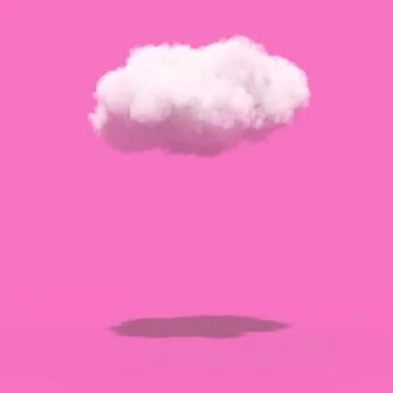 White Cloud with Shadow. 3d Rendering Stock Illustration