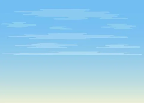 White cloud shape on blue sky background, weather. Simple flat style of Stock Illustration