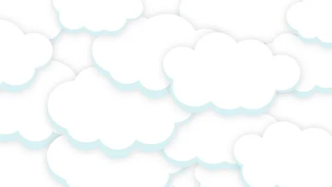 White Cloud Shape Transition Animation with Alpha Channel Video stock 330386130