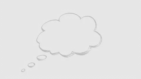 White cloud shell doodle chalk animation Stockbeeldmateriaal 333331952