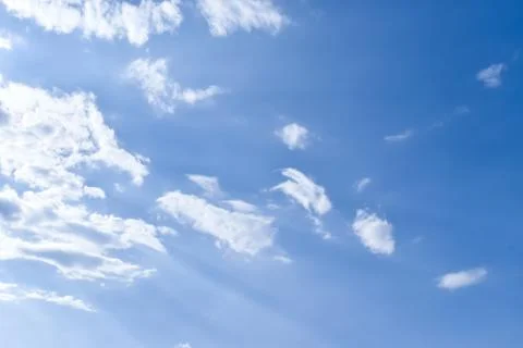 White cloud on sky blue background nature landscape. Stock Photos
