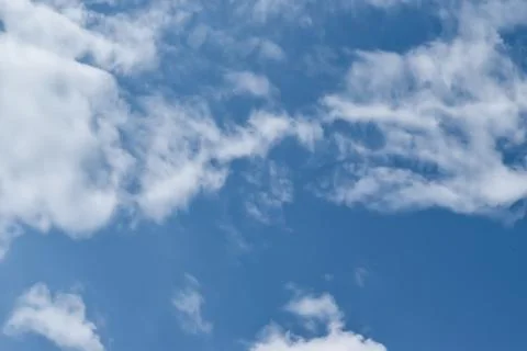 White cloud on sky blue background Nature Landscape. Stock Photos