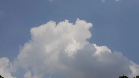 White Cloud in sky blue Stock Photos
