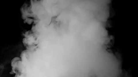 White cloud smoke on black background Stock Footage 68693891