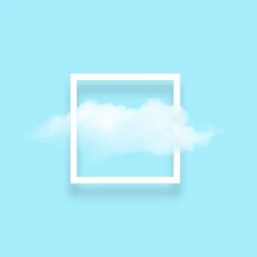 White cloud in snapshot frame illustration 스톡 사진