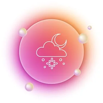 White Cloud with snow and sun icon isolated on white background. Cloud with.. 스톡 일러스트
