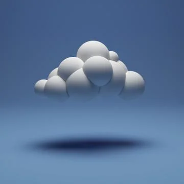 White cloud of spheres Stock Illustration