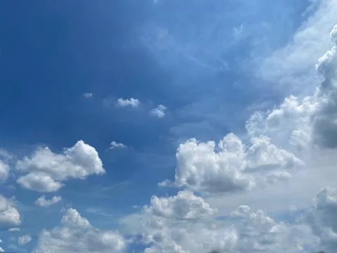 White Cloud Sunshine Day Foto stock