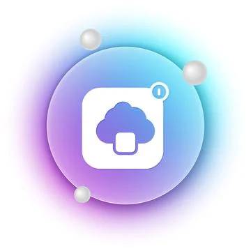 White Cloud technology data transfer and storage icon isolated on white bac.. Stock Illustration