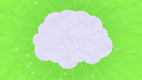 White cloud for text on green gradient Stock Footage 169735230