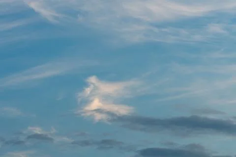 White clouds against a blue sky Stock Photos