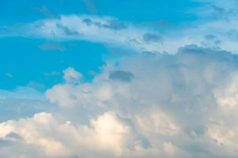 White clouds against a blue sky Stock Photos