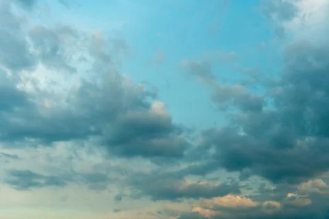 White clouds against a blue sky Stock Photos