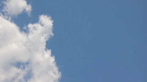 White clouds and blue sky Stock Footage 76899148