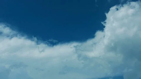 White Clouds and Blue Sky time-lapse. Beautiful cloudscape. Video stock 88434707