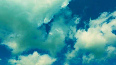 White Clouds and Blue Sky time-lapse. Beautiful cloudscape. Stock Footage 90514259