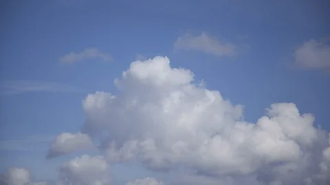 White Clouds and Blue Sky  Timelapse Stock Footage 98503339