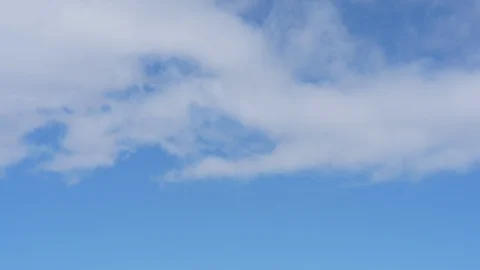 White Clouds and a Blue Sky (real time/zoom in) Stock-Footage 103162973