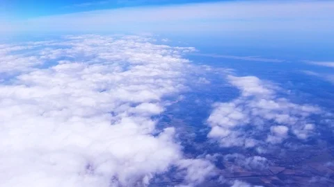 White Clouds and Blue Sky Stock Footage 124212851