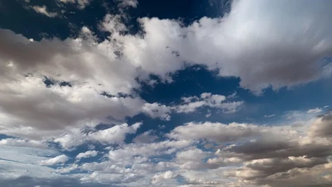White clouds and blue sky time lapse. Utah, USA. UHD, 4K Stock Footage 127282797