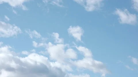 White clouds and blue sky .time lapse Stock Footage 150223175