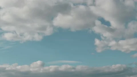 White clouds and the blue sky timelapse. Stock Footage 180542158