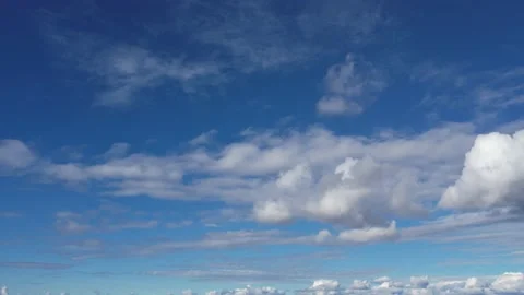 White clouds and blue sky Stock Footage 207662512