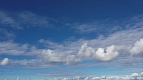 White clouds and blue sky Stock Footage 207662994