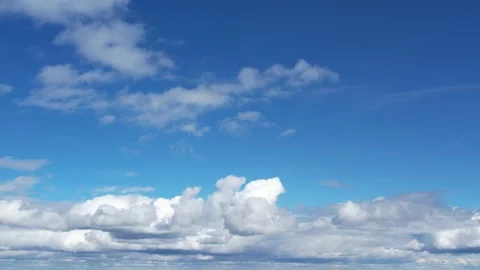White clouds and blue sky Stock Footage 207663193