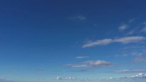 White clouds and blue sky Stock Footage 207663329