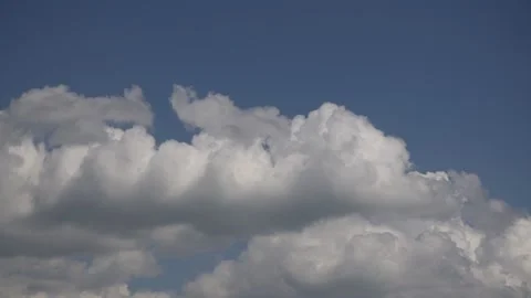 White clouds and blue sky time lapse, slow moving clouds. Nature concept Stock Footage 209459209