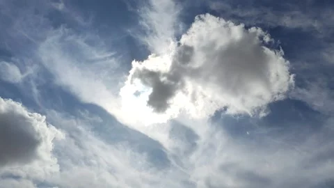 White clouds and blue sky, nature background cloudscape time Stock Footage 325670118