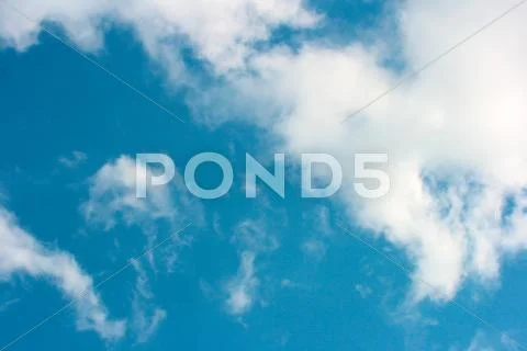 White clouds and blue sky Stock Photos