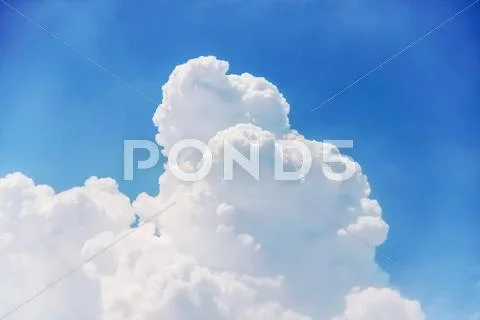 White clouds and blue sky Stock Photos