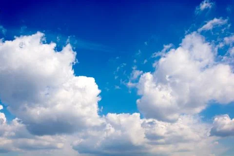 White clouds and blue sky Stock Photos