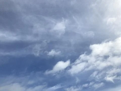 White clouds and blue sky Stock Photos