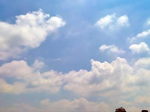 White Clouds and Blue Sky During Afternoon Time Stock Photos
