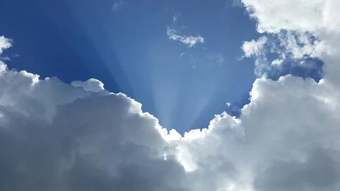 White Clouds And Blue Sky Stock Photos