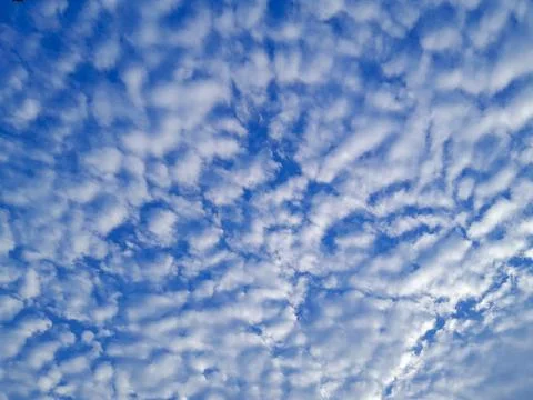 White clouds and clear blue sky during the day, nature cloud Stock Photos
