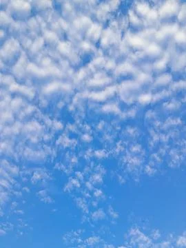 White clouds and clear blue sky during the day, nature cloud 写真素材
